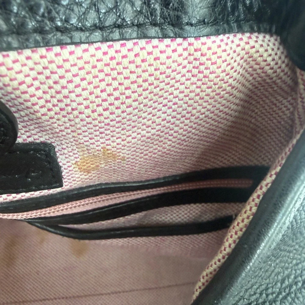 Dooney & Bourke Shoulder Bag Womens Large Black Pebbled Leather Zip Pocket
